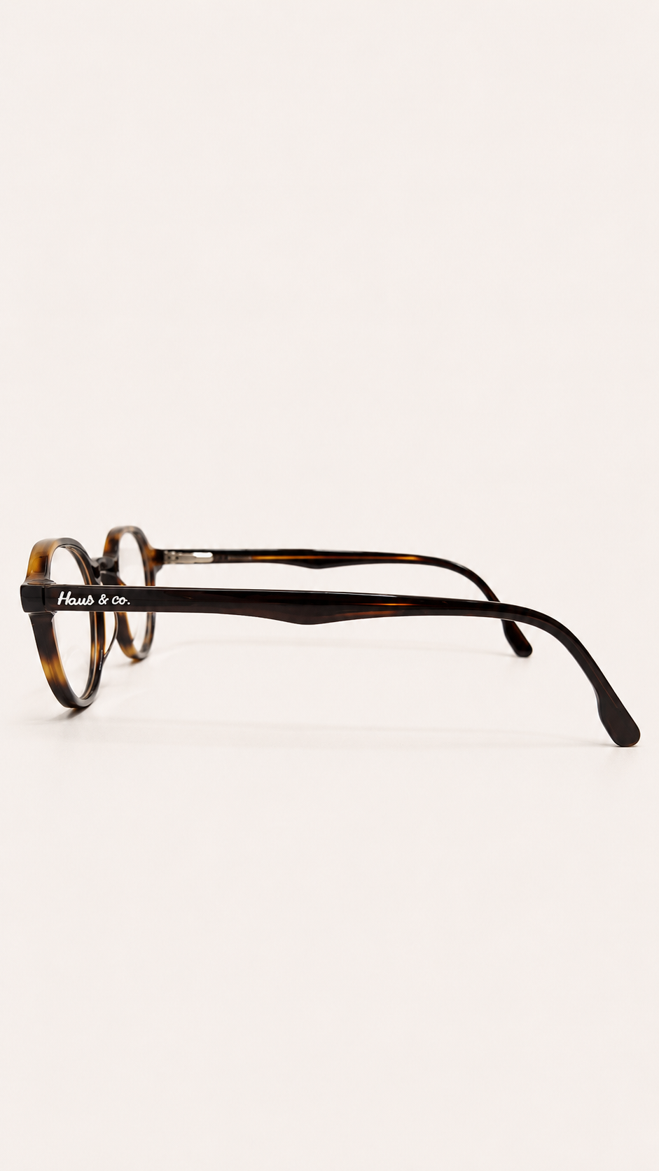 Armação de Óculos de Grau Masculina Redonda em Acetato Haus & Co LH1079