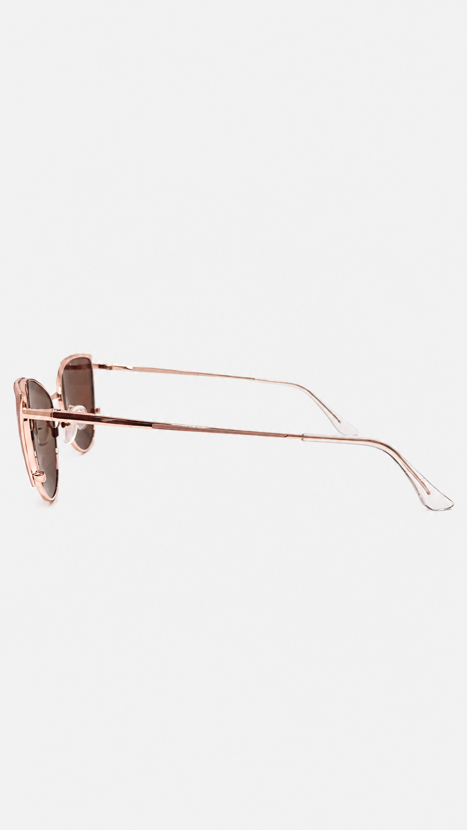 Óculos de Sol Feminino Gatinho Rosé com Lente Marrom