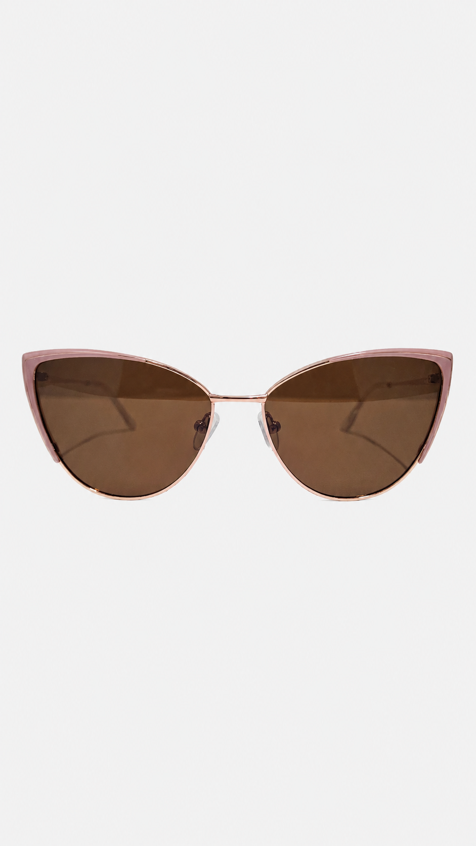 Óculos de Sol Feminino Gatinho Rosé com Lente Marrom