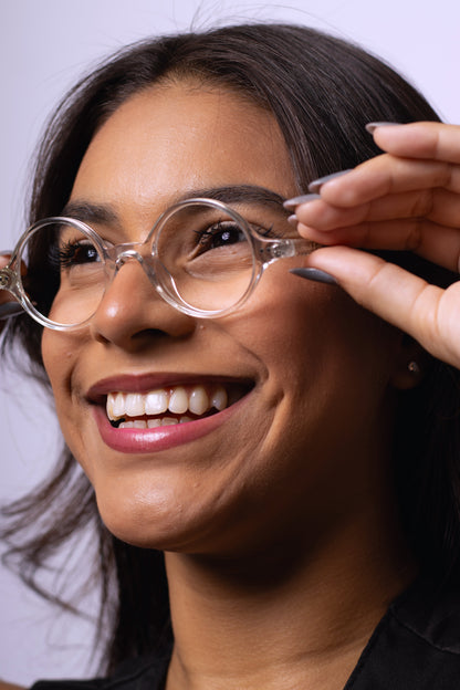 Armação de Óculos de Grau Masculina Redonda em Acetato MC3783