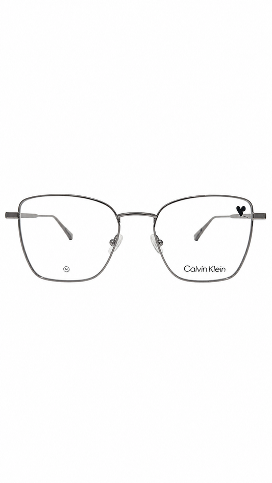 Armação de Óculos de Grau Feminina Calvin Klein Quadrada em Metal