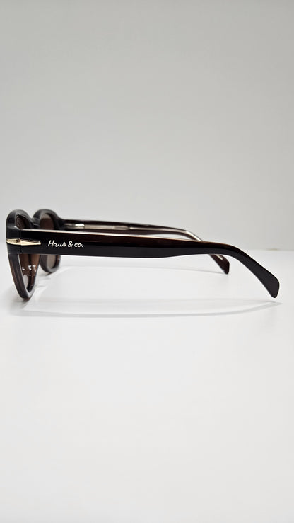 Óculos de Sol Masculino Quadrado em Acetato com Lente Marrom