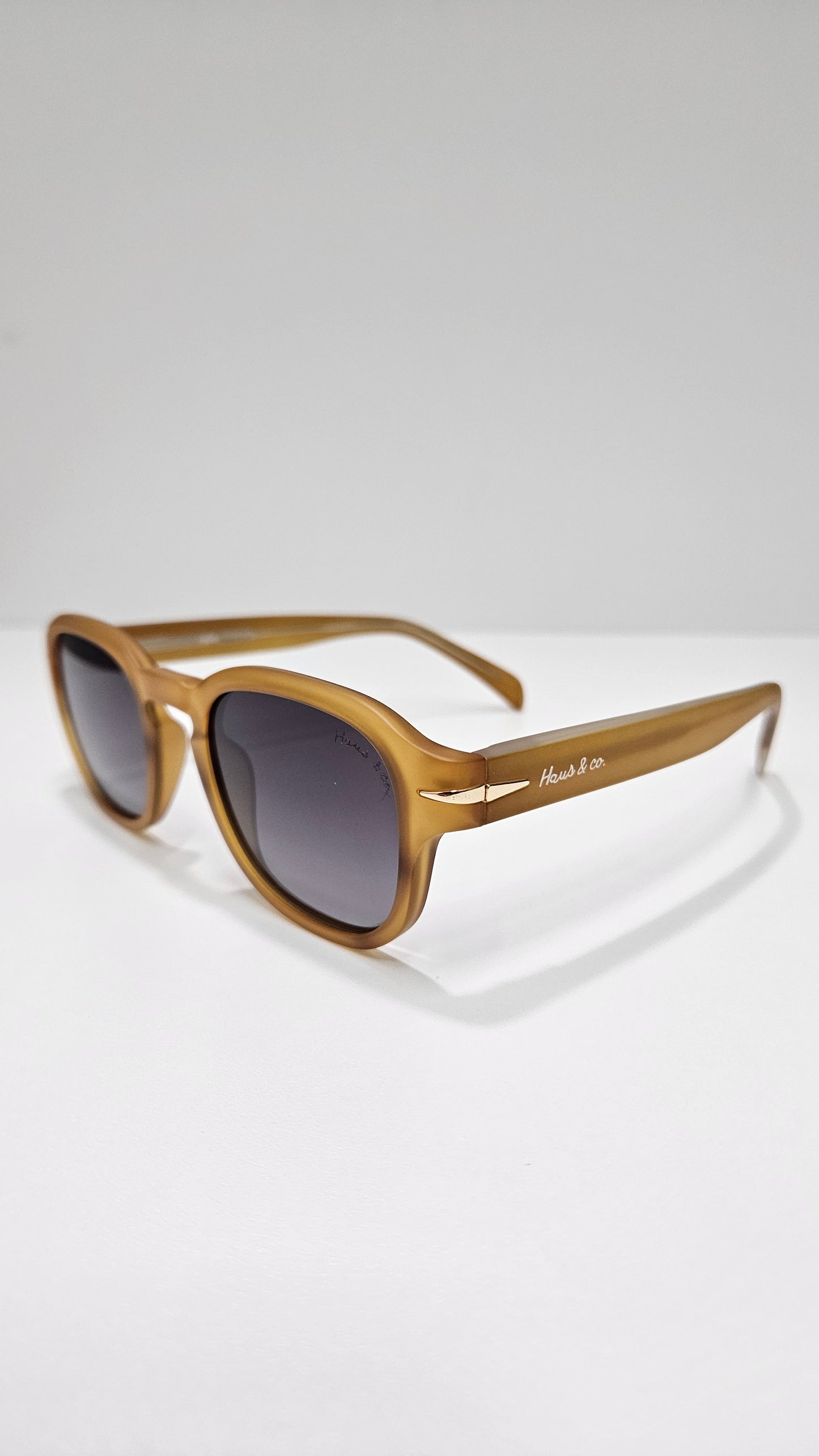 Óculos de Sol Masculino Quadrado em Acetato com Lente Marrom
