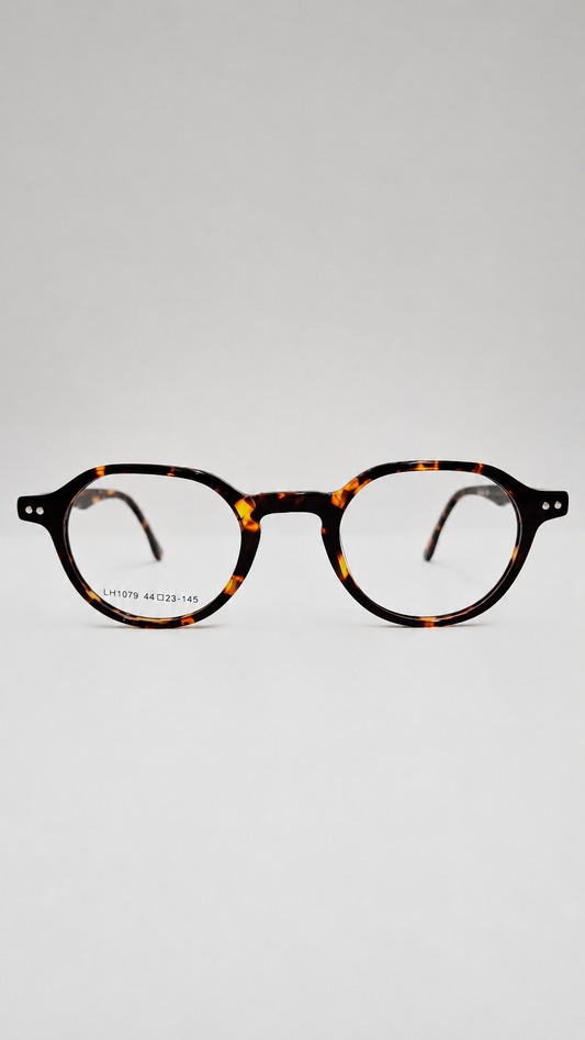 Armação de Óculos de Grau Masculina Redonda em Acetato Haus & Co LH1079