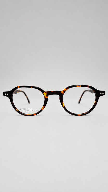 Armação de Óculos de Grau Masculina Redonda em Acetato Haus & Co LH1079