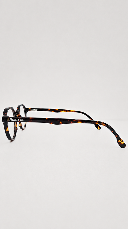 Armação de Óculos de Grau Masculina Redonda em Acetato Haus & Co LH1079