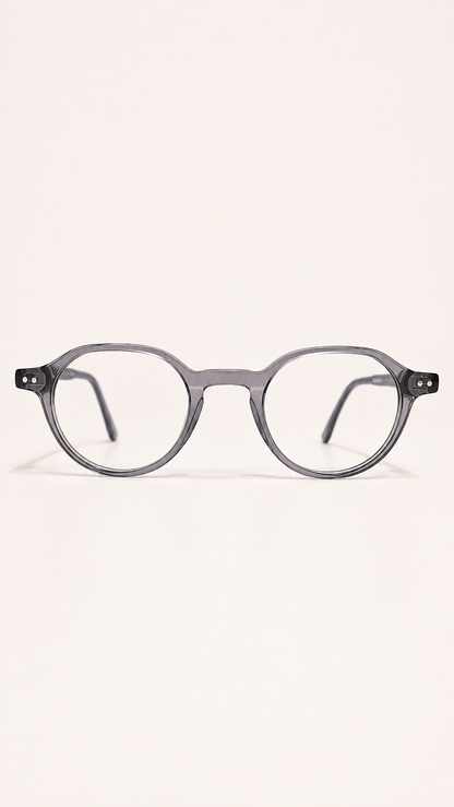 Armação de Óculos de Grau Masculina Redonda em Acetato Haus & Co LH1079