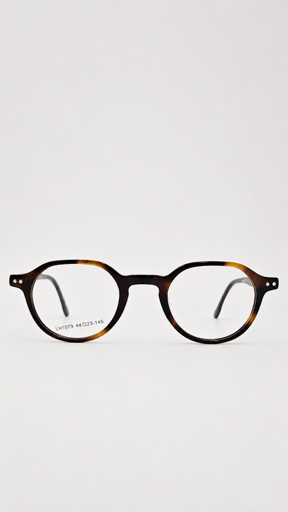 Armação de Óculos de Grau Masculina Redonda em Acetato Haus & Co LH1079