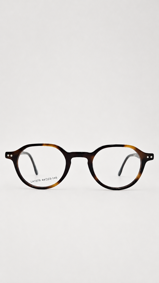 Armação de Óculos de Grau Masculina Redonda em Acetato Haus & Co LH1079