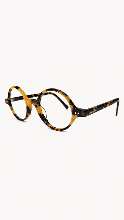 Armação de Óculos de Grau Masculina Redonda em Acetato MC3783