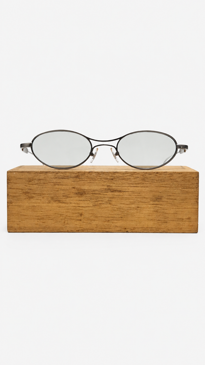 Óculos de Sol Feminino Oval Dourado com Lente Marrom Degradê