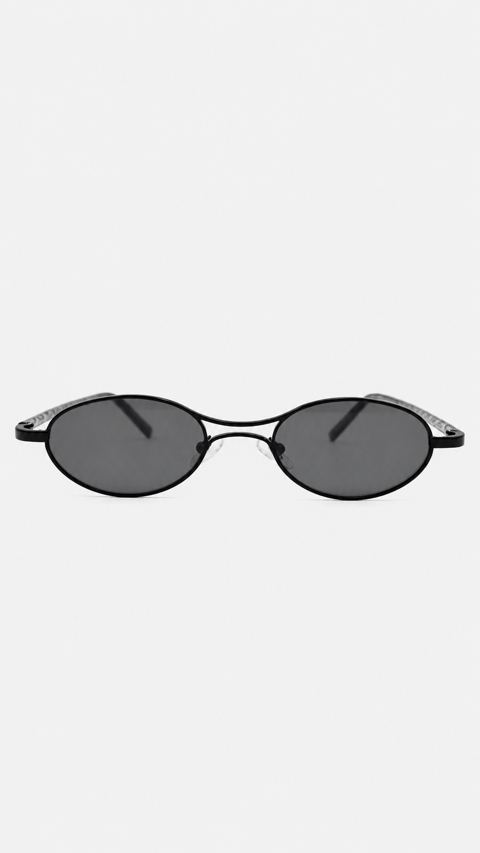 Óculos de Sol Feminino Oval Slim com Armação Metálica