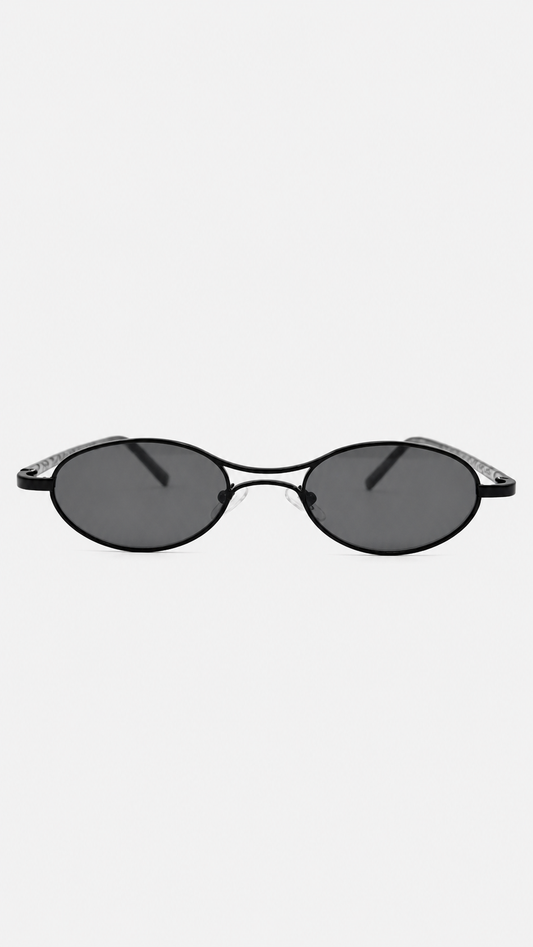 Óculos de Sol Feminino Oval Slim com Armação Metálica