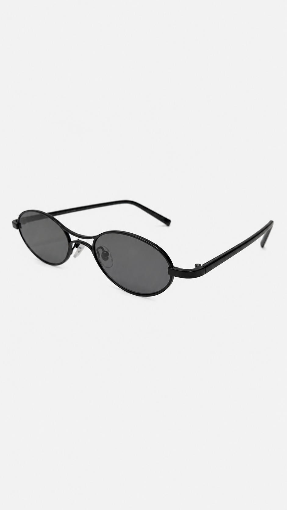 Óculos de Sol Feminino Oval Slim com Armação Metálica