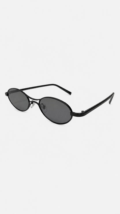 Óculos de Sol Feminino Oval Slim com Armação Metálica