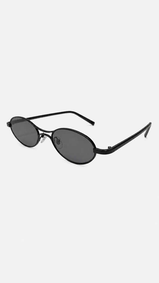 Óculos de Sol Feminino Oval Slim com Armação Metálica