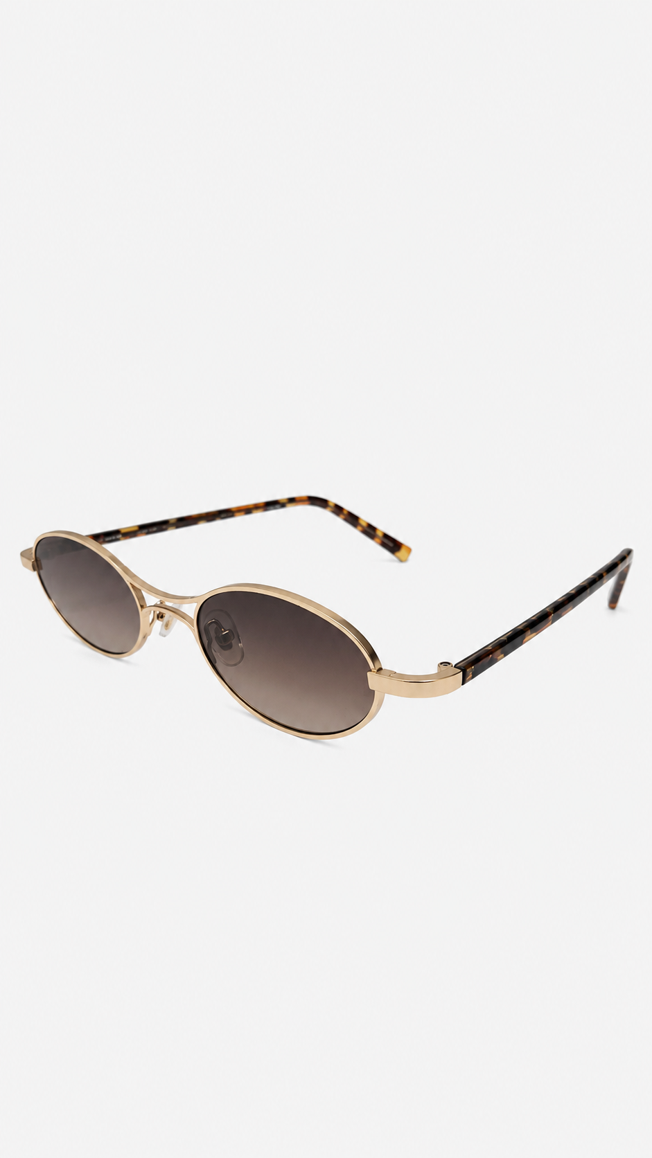 Óculos de Sol Feminino Oval Slim com Armação Metálica