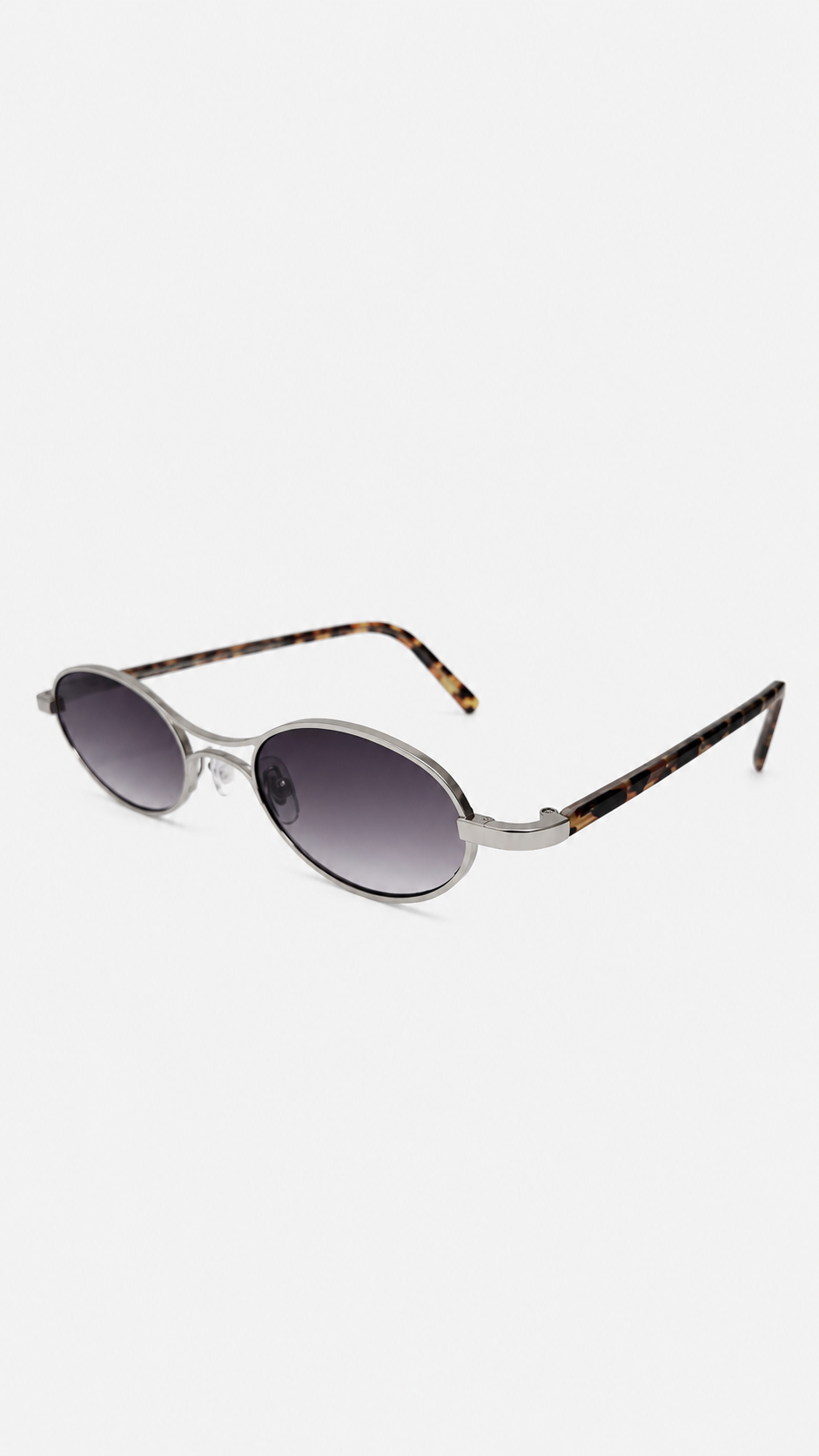 Óculos de Sol Feminino Oval Slim com Armação Metálica