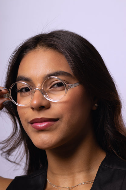 Armação de Óculos de Grau Masculina Redonda em Acetato MC3783